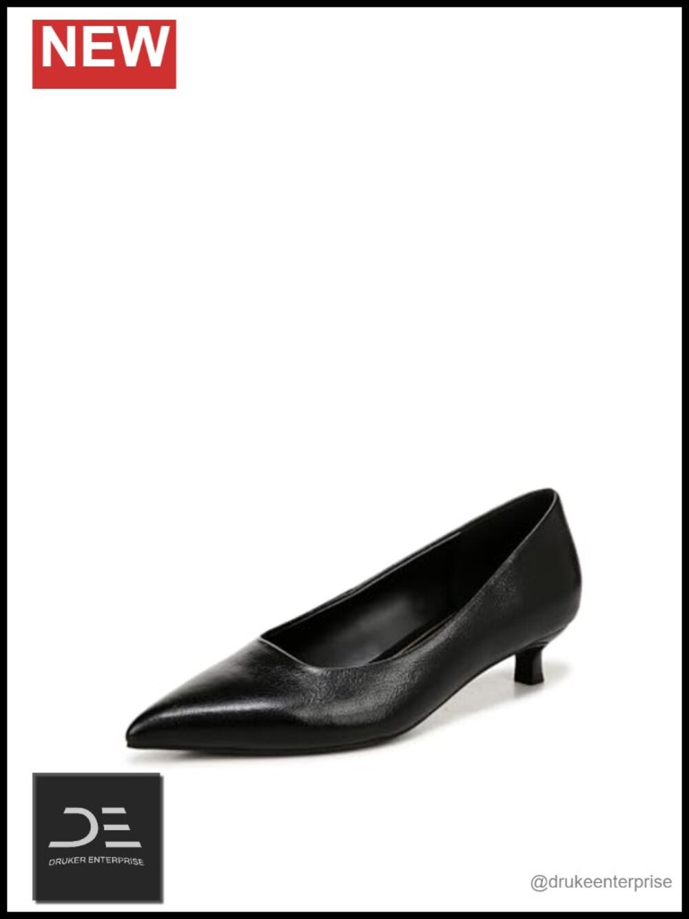 Naturalizer Natalia Pointed Toe Kitten Heel Pump Leather Women's Shoes